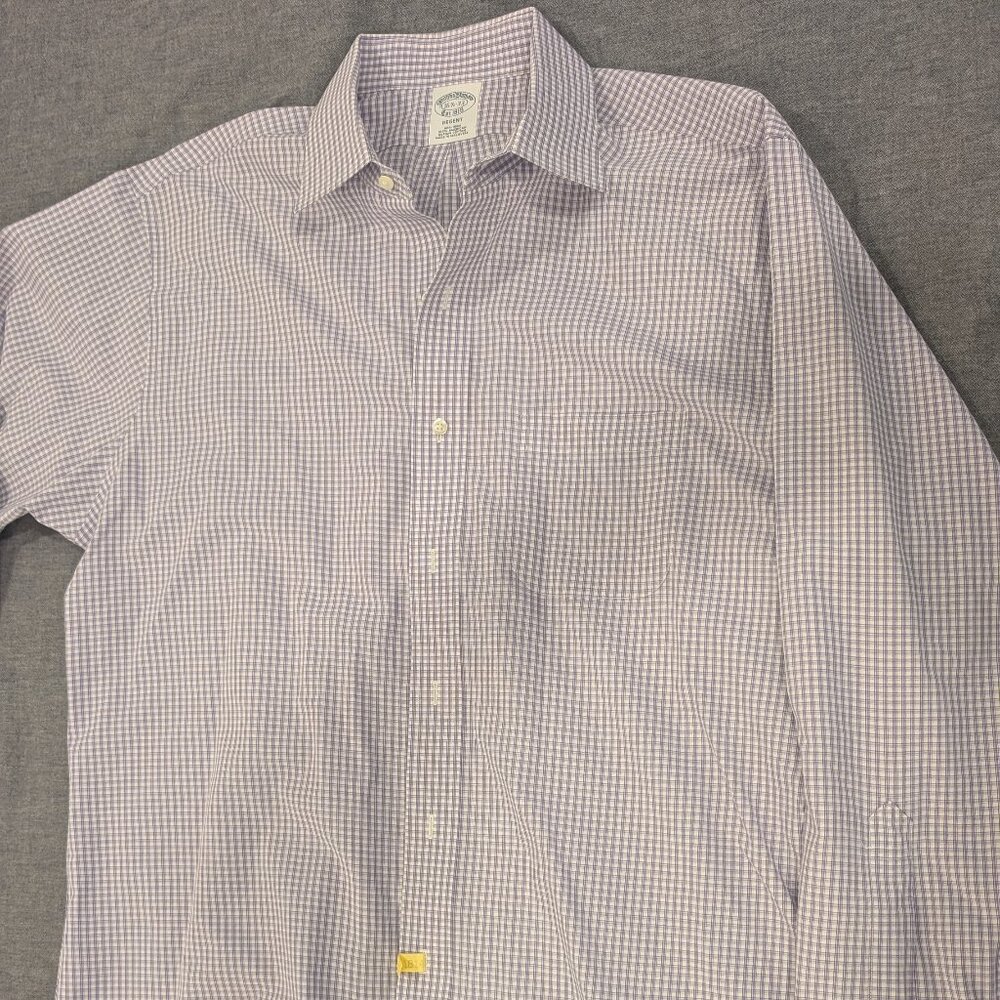 Brooks Brothers Regent Fit, Lavender Check, 16.5 16 1/2 33